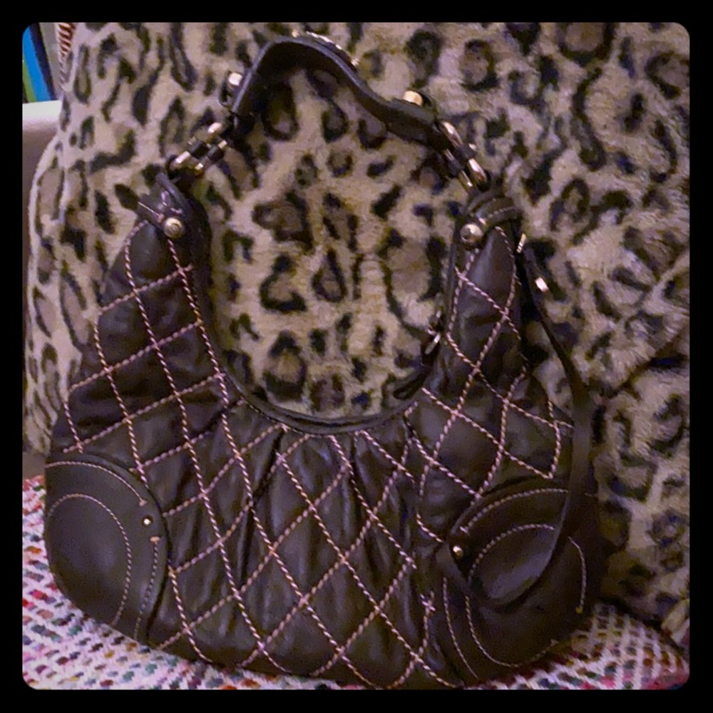 Juicy Couture chocolate brown leather hobo bag
